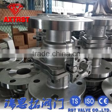 API 2pc high mounting stainless steel flange ball valve with ISO5211