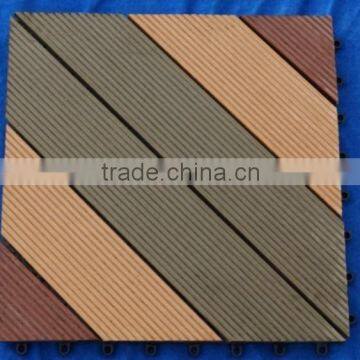 Durable waterproof wood plastic composite DIY WPC decking tiles