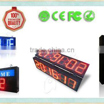 outdoor led clock temperature sign with CE, RoHS and FC from Shenzhen