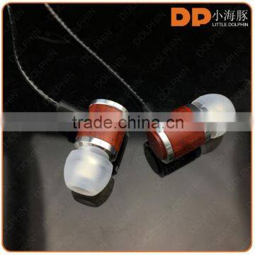 Best gift handmade earphone wooden ear shell stereo in ear headphone