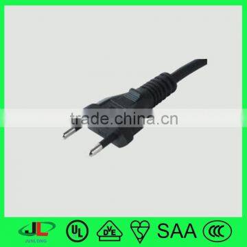 UC 2 core wire cable, INMETRO ac 2 pin plug, Brazil cable plug