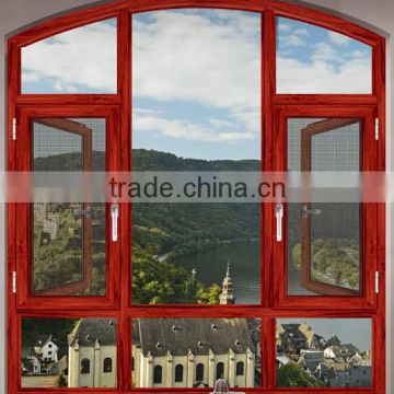 480 teak aluminum casement window with horizontal pivoting opening way