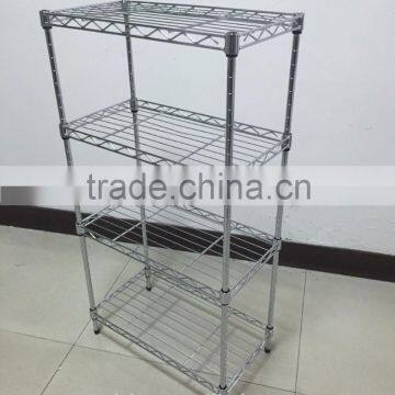 4 Tier Chrome Metal Wire Shelf Storage Urban Rack