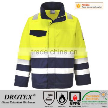 Drotex HRC2 modacrylic arc flash protection hi vis flame retardant jacket