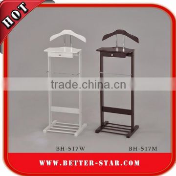 Wooden Suit Rack With Drawer, Modern Suit Rack