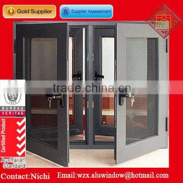 aluminium double glazing french casement window