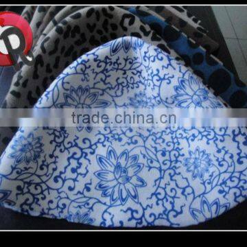 100% australia wool felt hat body china vase flower pattern Blue and white