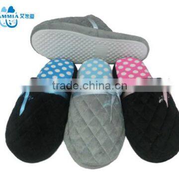 OEM Lady Pop Bowknot Winter Warm TPR Indoor Slipper