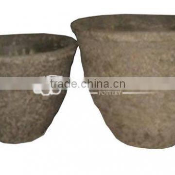 Light Cement Atlantis Round Pot