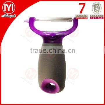 High quality Plastic Vegetable/Fruit Peeler with TPR handle