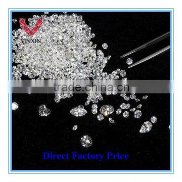 1.0mm White Color Round Shape Cubic Zirconia Fashion in Stock Factory