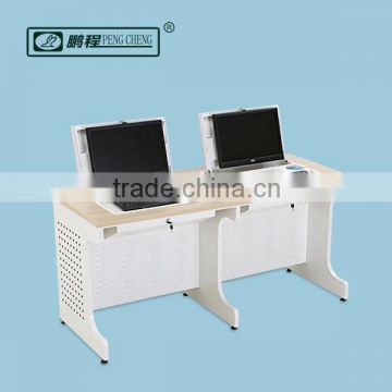 2 person Seat Multifunctional Classroom Furniture Flip-up Computer Table