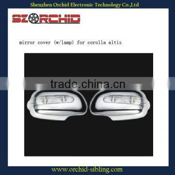 2pcs chrome mirror cover with lamp for corolla altis 03~05