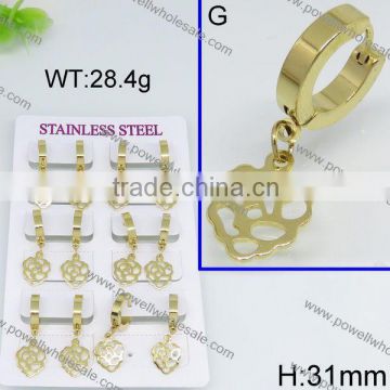 Wholesale latest gold plated pendant earring for women