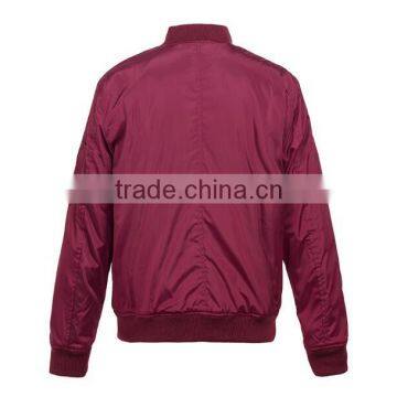 Fashion Wine Red Man Bomber Jacket Wholesale Military Parka photo-2