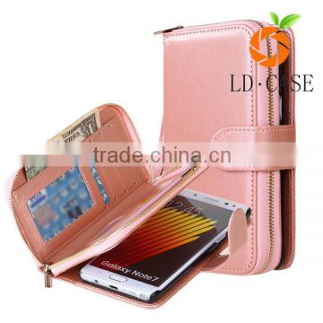 PU Leather Wallet Case Card Holder Flip Silicon Phone Cover Cute Color for Samsung