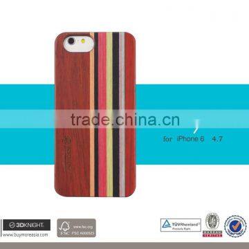 Factory OEM ODM Mix Colored Wood Custom Hard Back Natural Bamboo Cover for IPhone 6, for IPhone 6s Bamboo Case, Bamboo PC Case