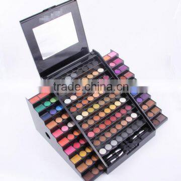 Chinese factories wholesale custom hot 130 color cosmetic box, black drawer eye shadow box