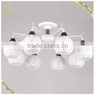 2016 Zhongshan Factory White Color Shade Lamps For Home Ceiling, Glass Light