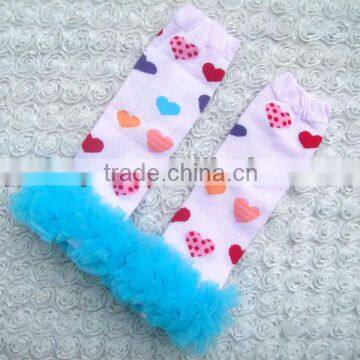 Smart printed kids legwarmers leg warmers children legwarmers with ruffles