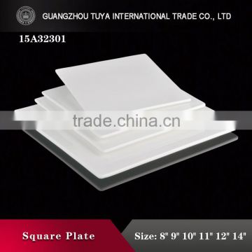 New style white color fruits porcelain square plate