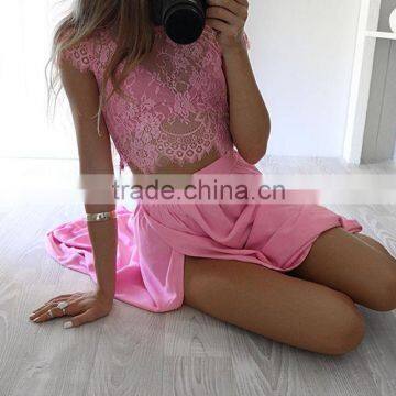 Bonvatt Short Sleeve High Neckline Latest Lace Dresses Fashion Dresses photo-6