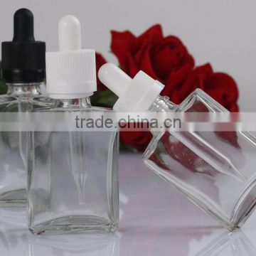 empty 50ml e juice boston glass e liquid square drooper bottles with child proof cap