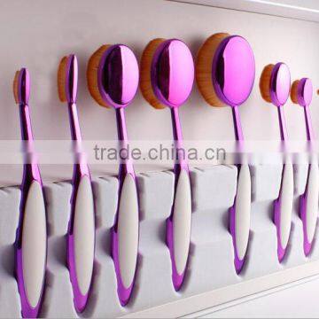 New Arrival Red and White Color ToothBrush Style Private Label Lip Oval Makeup Brush