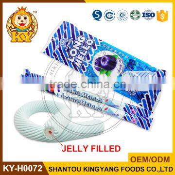 Halal Center Jelly Filled Long Twisted Marshmallow