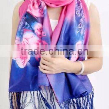2016 New Fashion Custom Printed 100% Silk Scarf photo-6