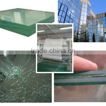 laminated glass pvb interlayer with pure pvb resin powder