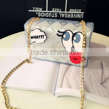 Women Lady Jelly Candy Colour Chain Bag photo-2