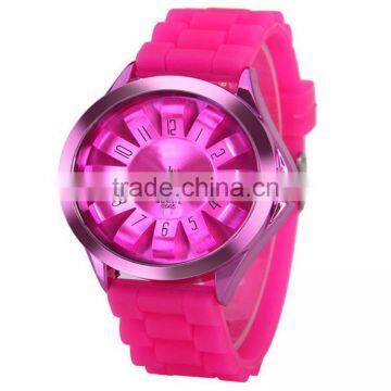 Waterproof Luminous Geneva Unisex Silicone Band Wrist Watch Fashion Jelly Watche