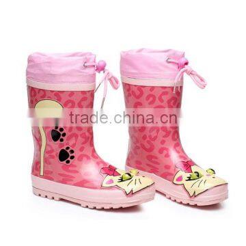 Custom Made Boys and Girls Children Cute Rubber Rain Boots With Cuff photo-4