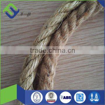 8mm jute rope 3 strand twisted sisal jute rope for sale