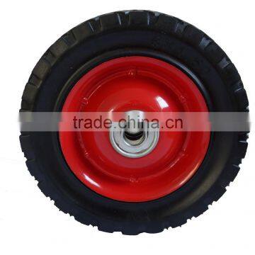 Red Steel Rubber Lawnmower Lawn Push Mower Wheel 6+ Inch Diameter photo-2