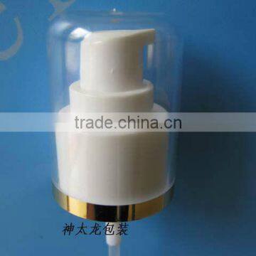 Plastic sparkly border cream pump for bottle