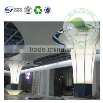 Elegent Semi-transparent White PVC Stretch Film Decorative Pillar For Balcony