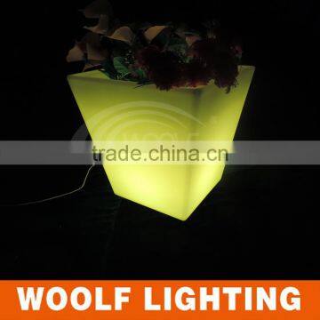 Square High Design Muilti-color Decor LED Illuminate Flower Pot photo-4