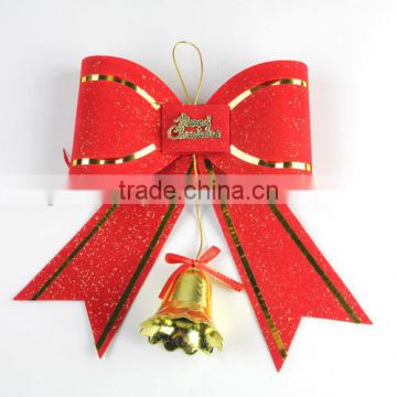 Indoor christmas decorative pendant pvc bowknot wholesale