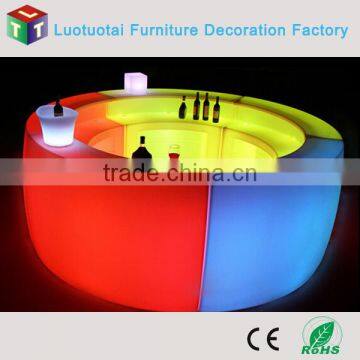 Manufacturer L175*W76.5*H115CM PE LED Round Bar Counter With Remote Control 16 Mix Changeable Colors LTT-BC11 photo-2