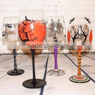 500ml handpainted glass mug hand drawing glass goblet wine glass