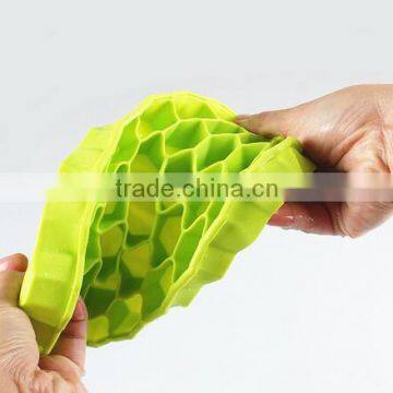 CY175 Kitchen DIY Ice Cream Tools Silicone Honeycomb Shape Tray Ice Cream Maker photo-3