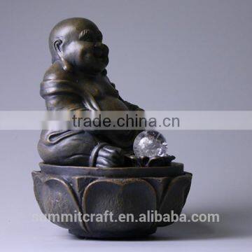 Resin Laughing Buddha Statue Laughing Buddha Water Fountain photo-3