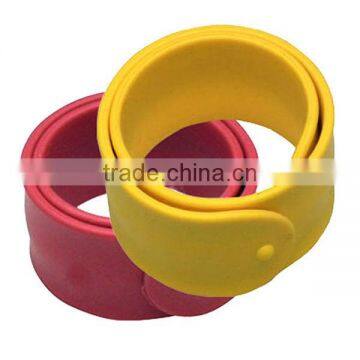 high quality wide silicone slap band bracelet