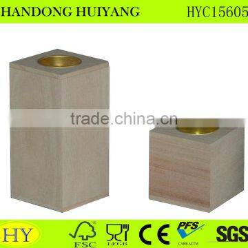 FSC wholesale new design church wooden candle holder