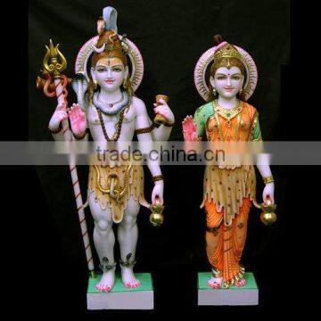 Marble Shiv Parivar Statues , Marble Shiv Parvati Statue
