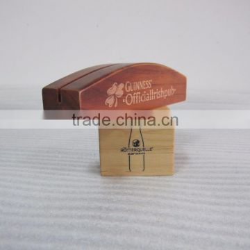 Custom Made Engraved Logo Wooden Card Holder,Business Card Holder