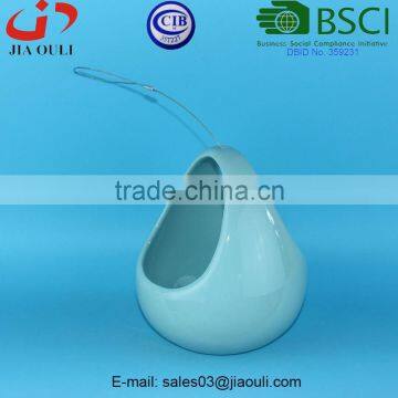 BSCI Audit Factory Hot Sales EASTER Decorations Ceramic Egg Basket Planter, Hanging Plant Pot photo-4