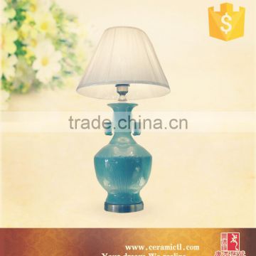 Elegant ceramic lamps double ears celedon peorcelain table lamp